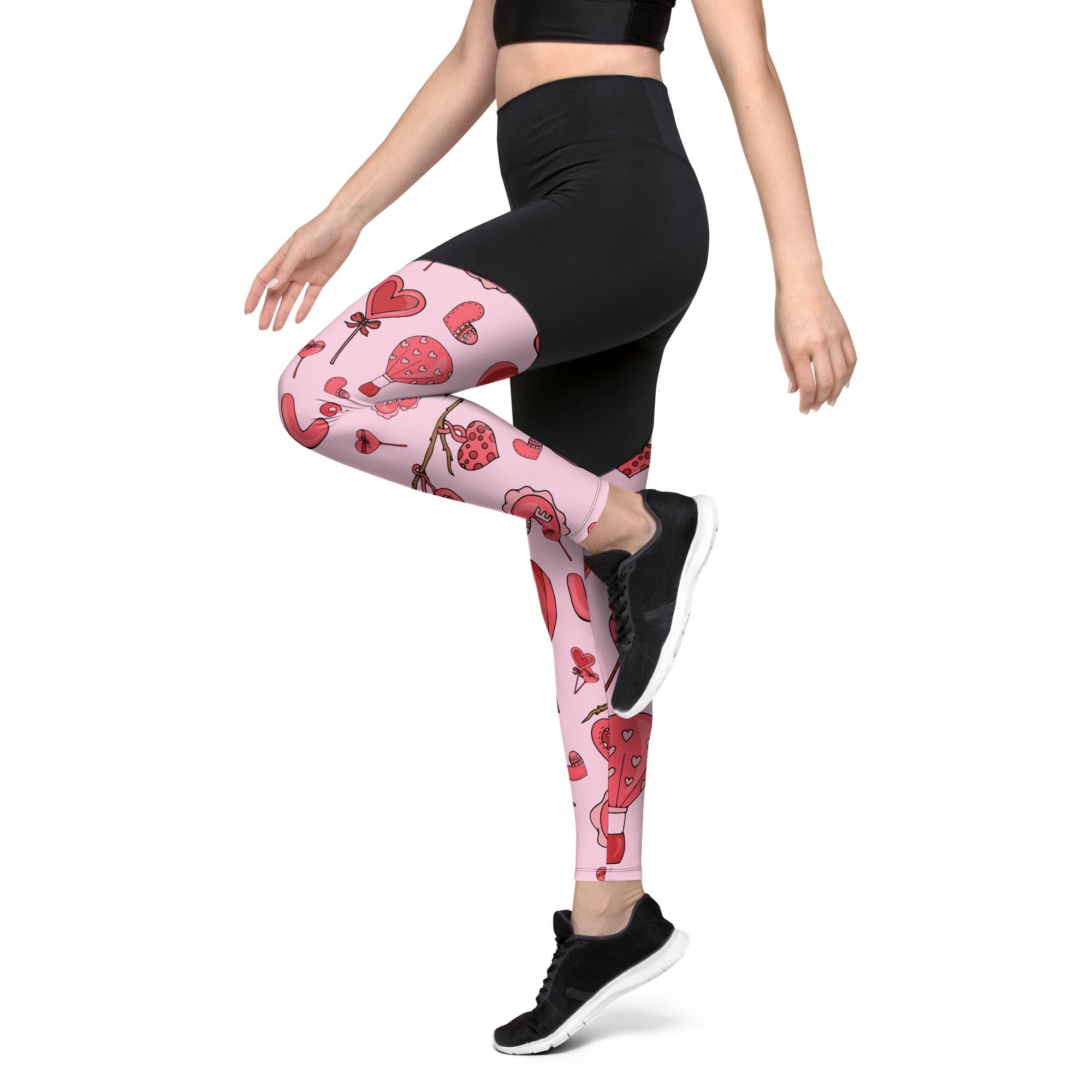 Pink Love Compression Leggings