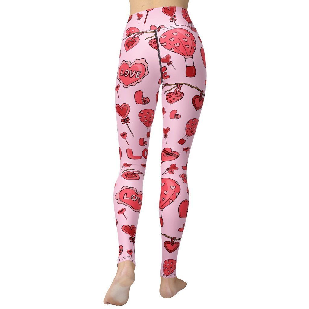 Pink Love Yoga Leggings