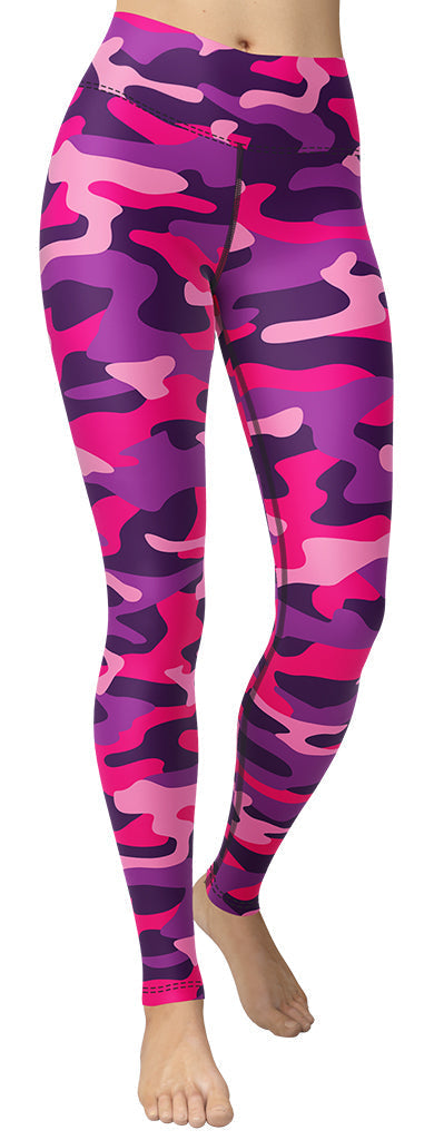 Pink & Purple Camo Yoga Leggings