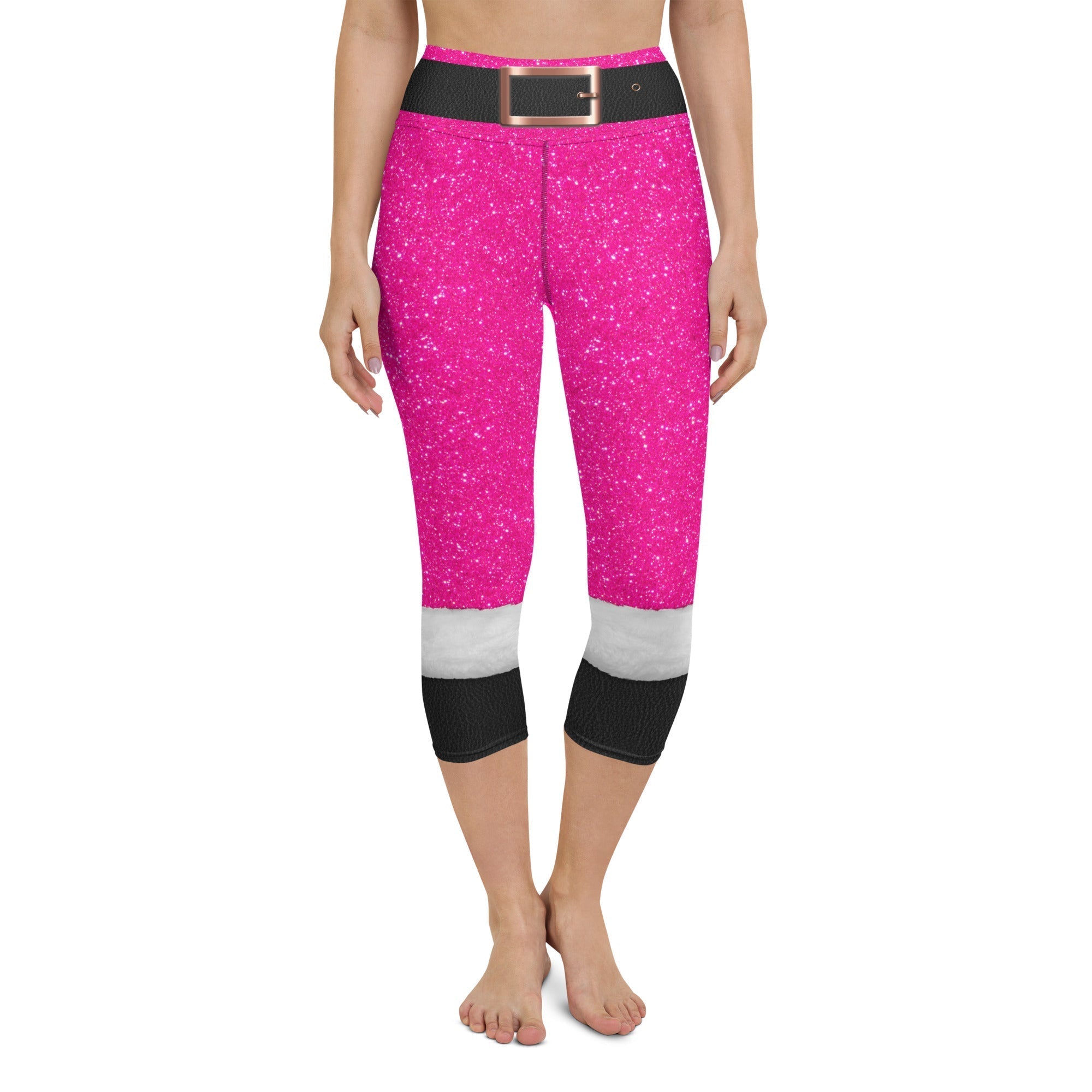 Pink Santa's Outfit Yoga Capris