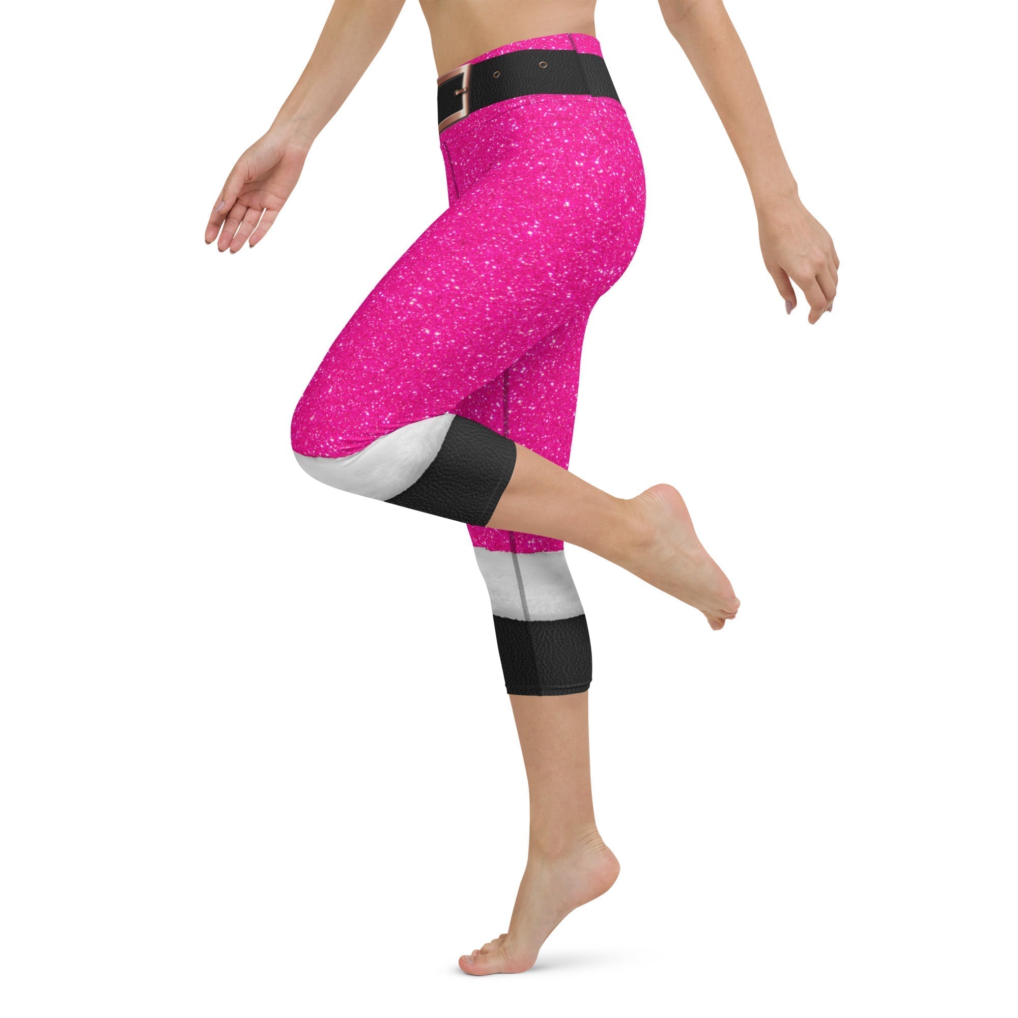 Pink Santa's Outfit Yoga Capris