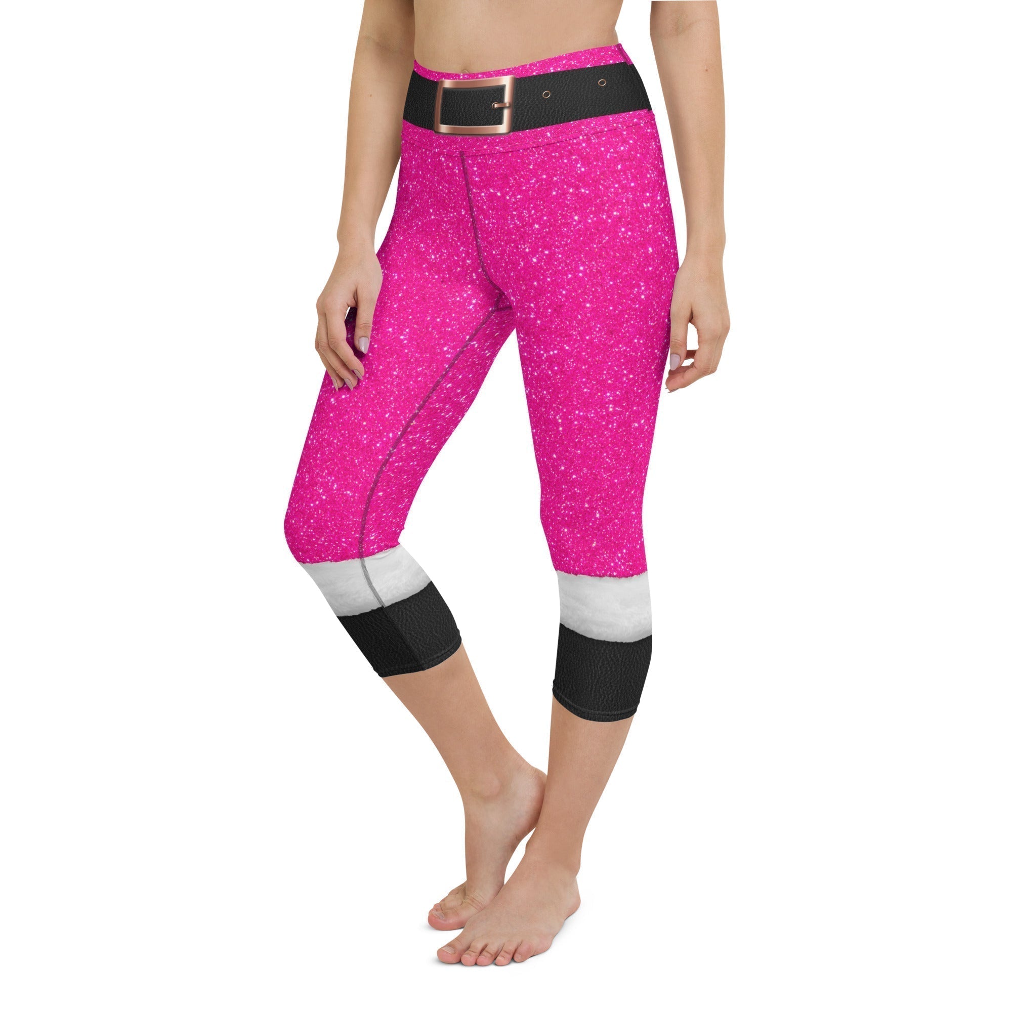 Pink Santa's Outfit Yoga Capris