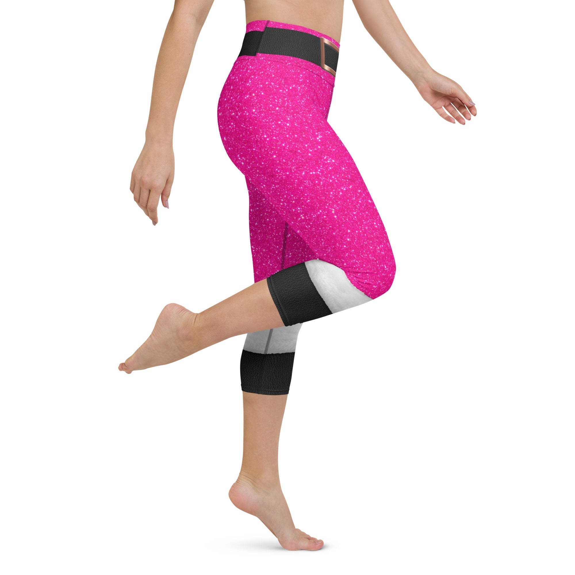 Pink Santa's Outfit Yoga Capris