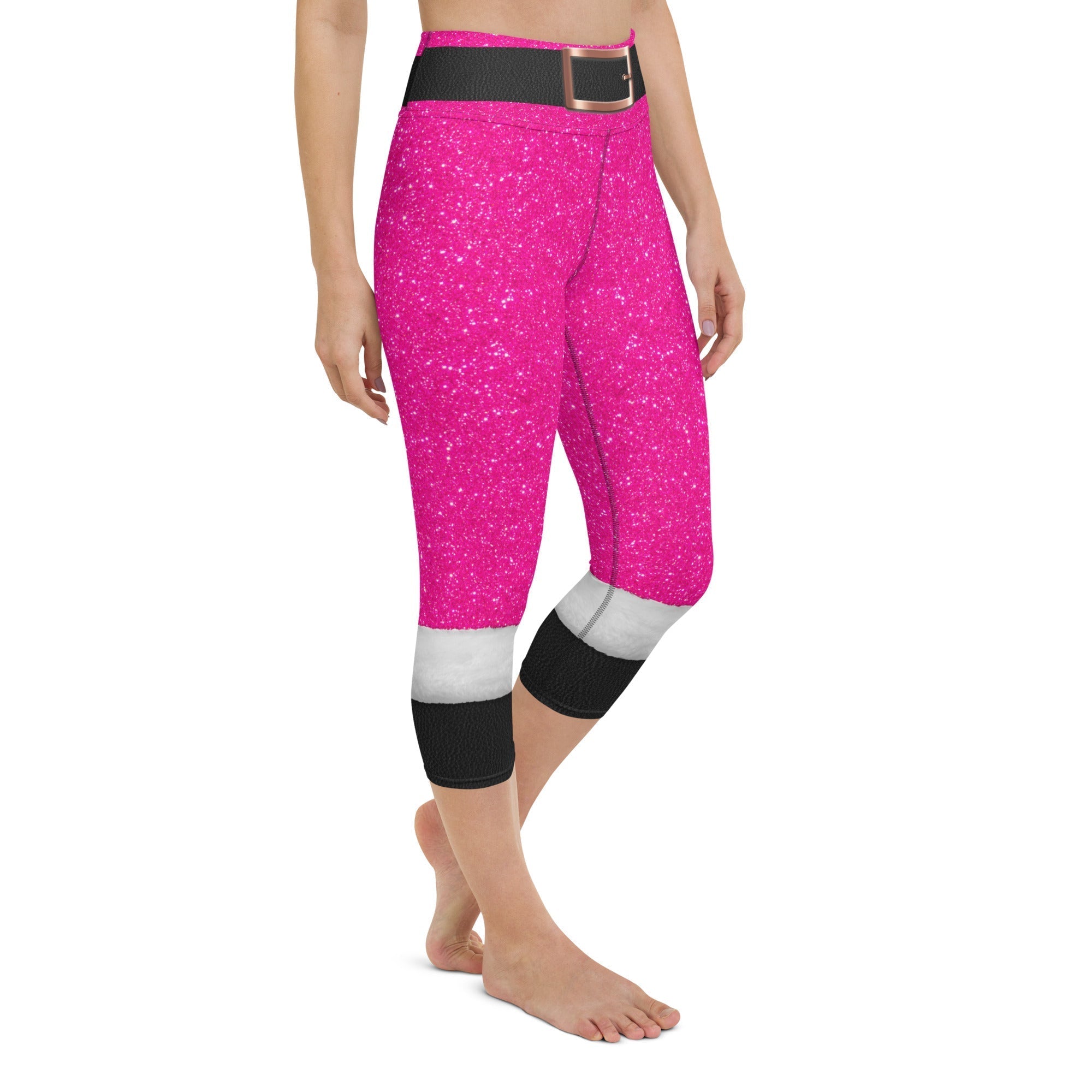Pink Santa's Outfit Yoga Capris