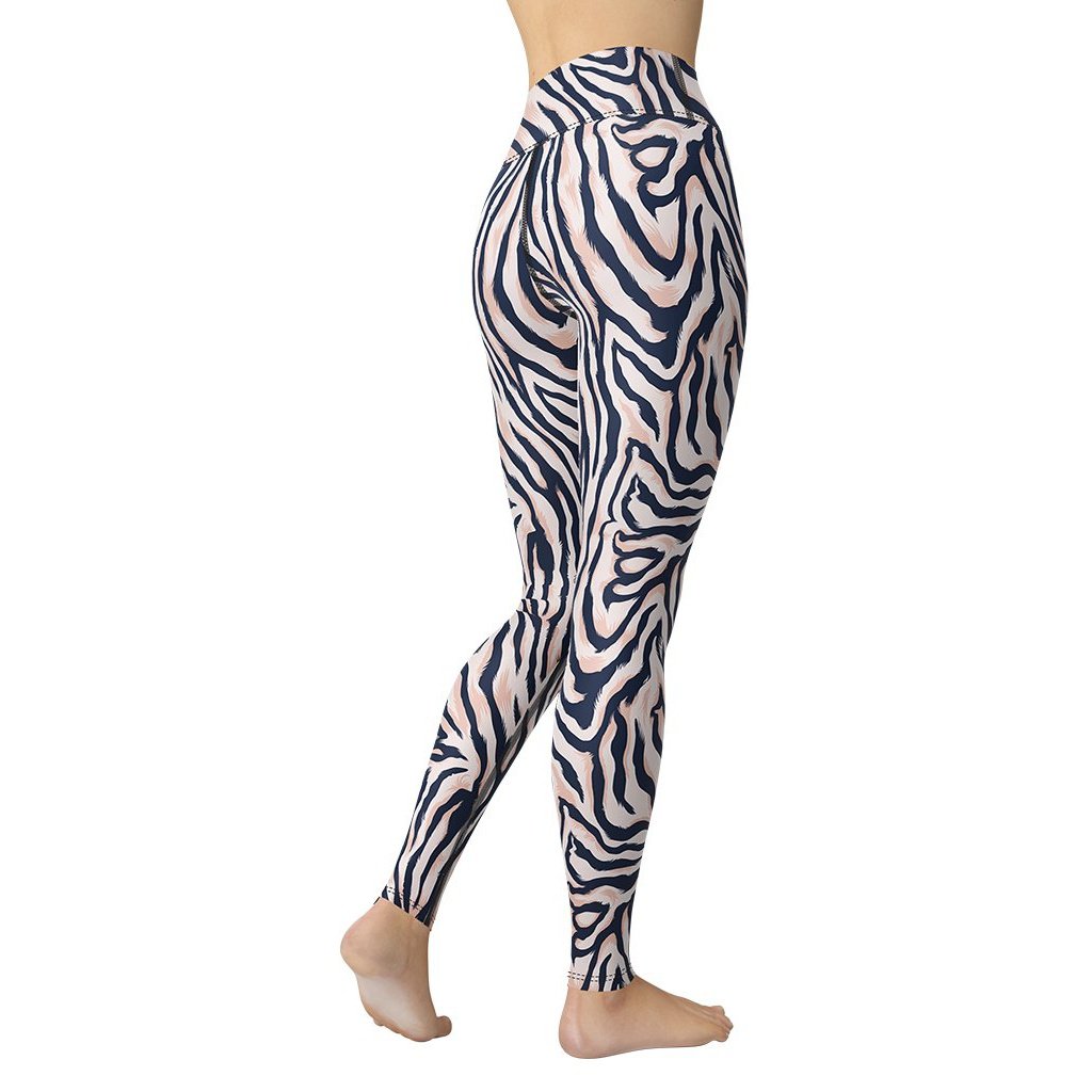 Pinkish Zebra Yoga Leggings