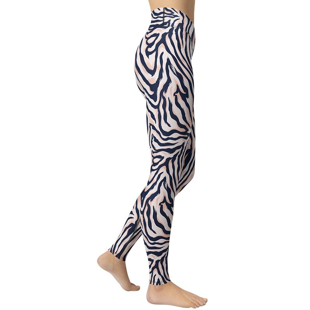 Pinkish Zebra Yoga Leggings