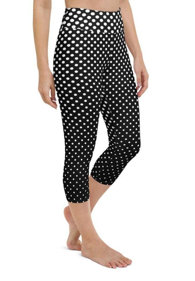 Polka Dot Optical Yoga Capris