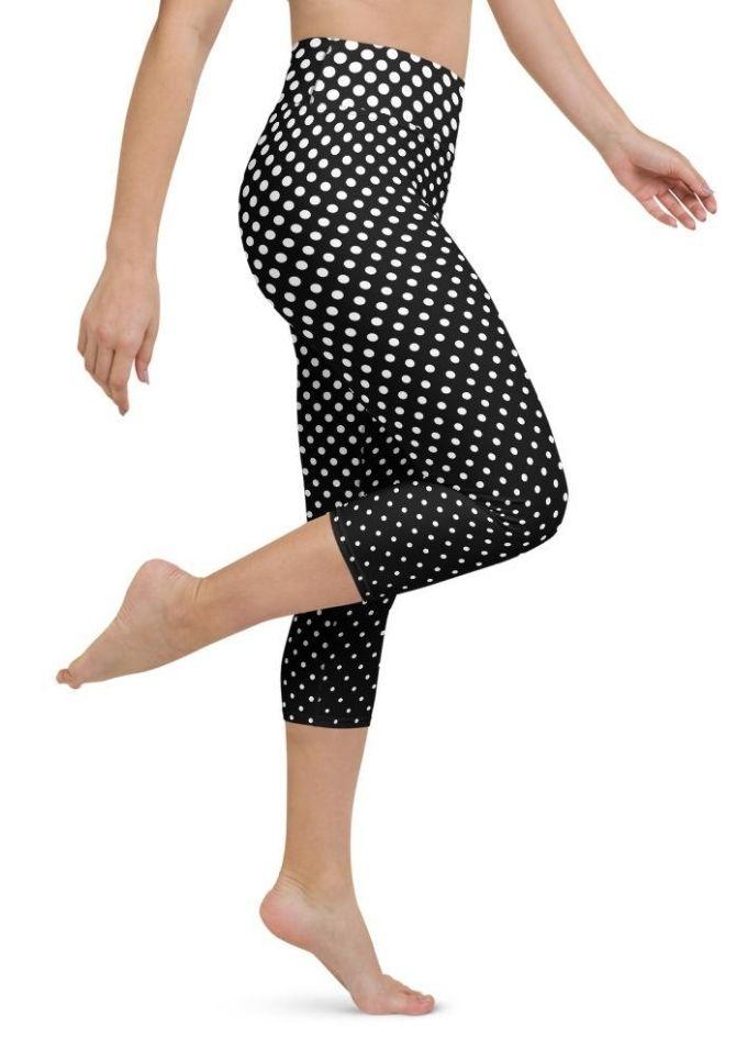 Polka Dot Optical Yoga Capris