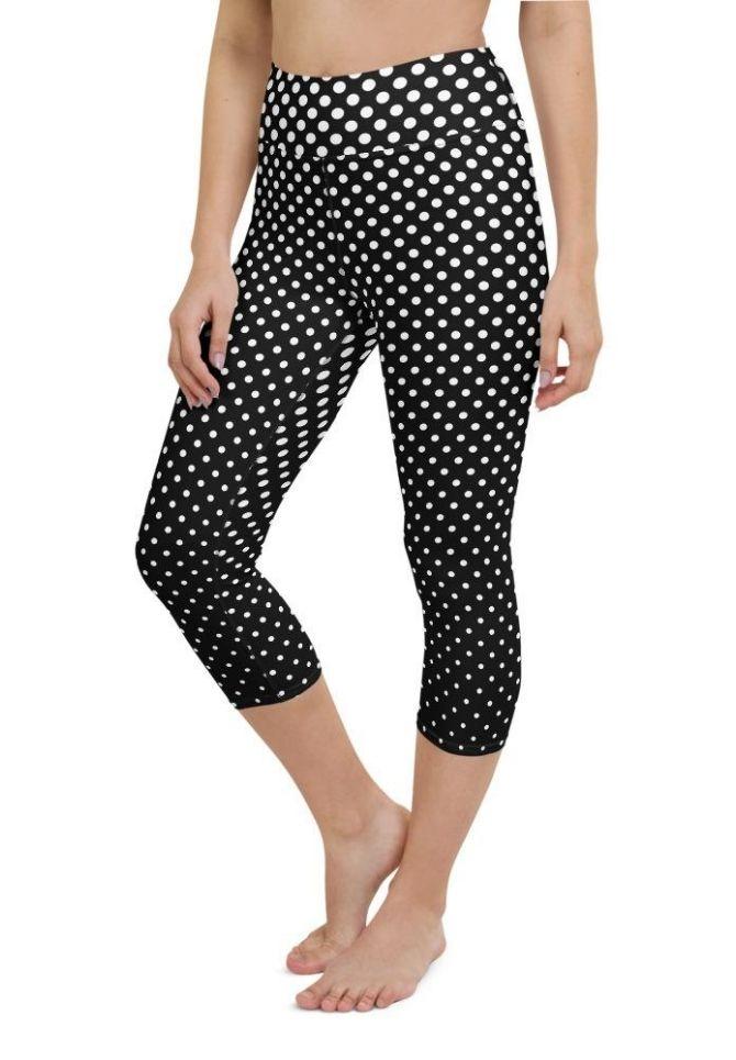 Polka Dot Optical Yoga Capris