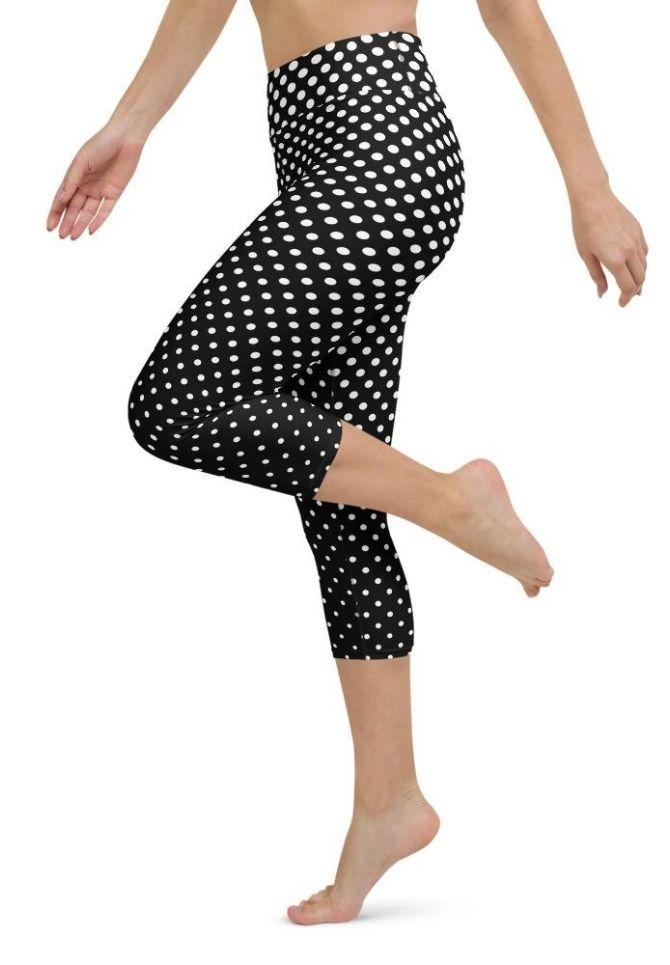 Polka Dot Optical Yoga Capris