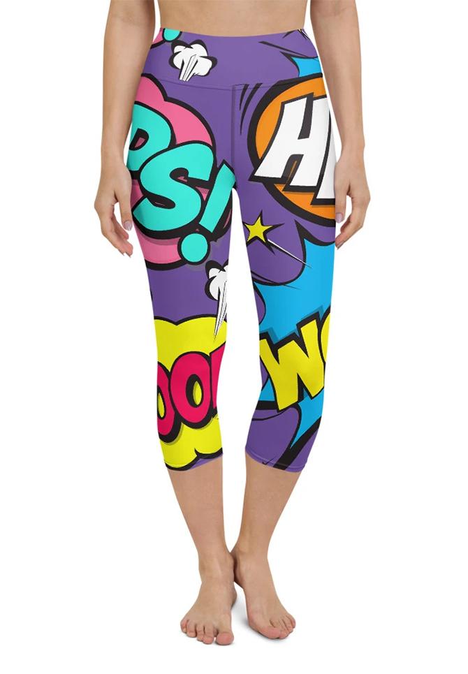 Pop Art Yoga Capris