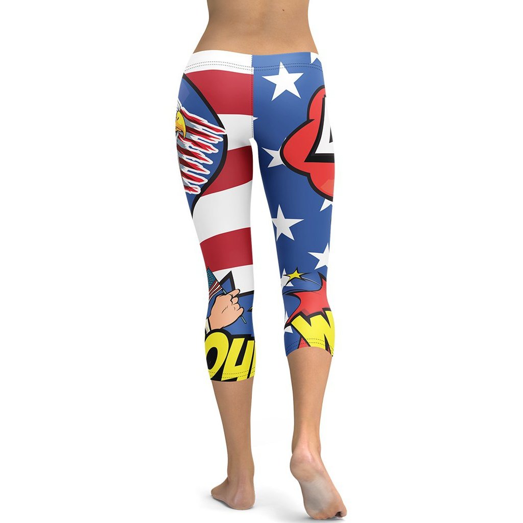 Proud American Pop Art Capris