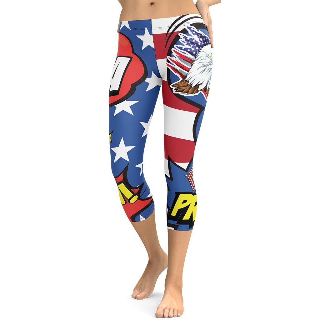 Proud American Pop Art Capris