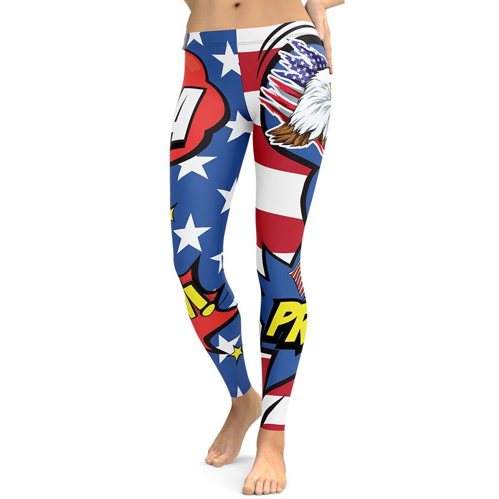 Proud American Pop Art Leggings