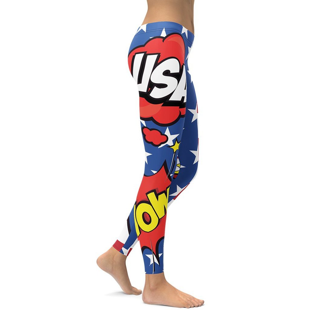 Proud American Pop Art Leggings