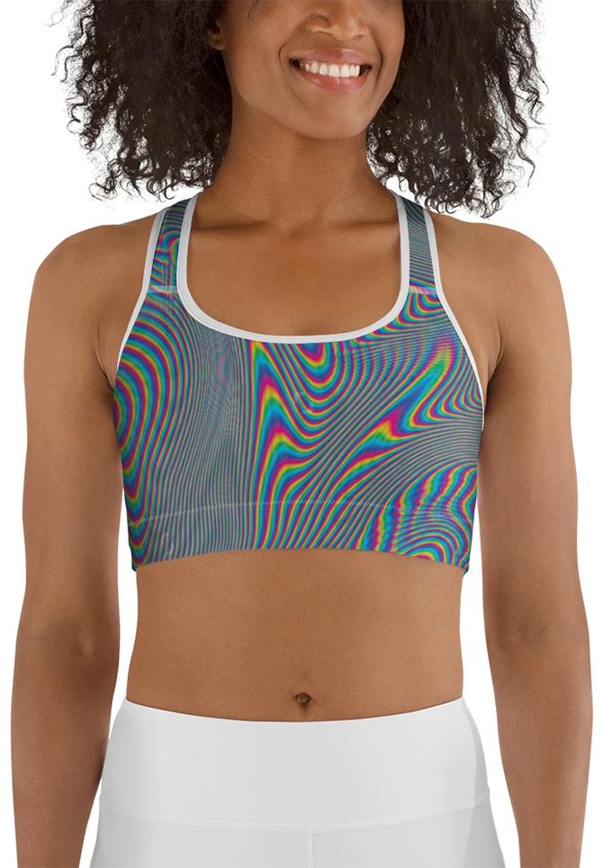 Psychedelic Abstract Sports Bra