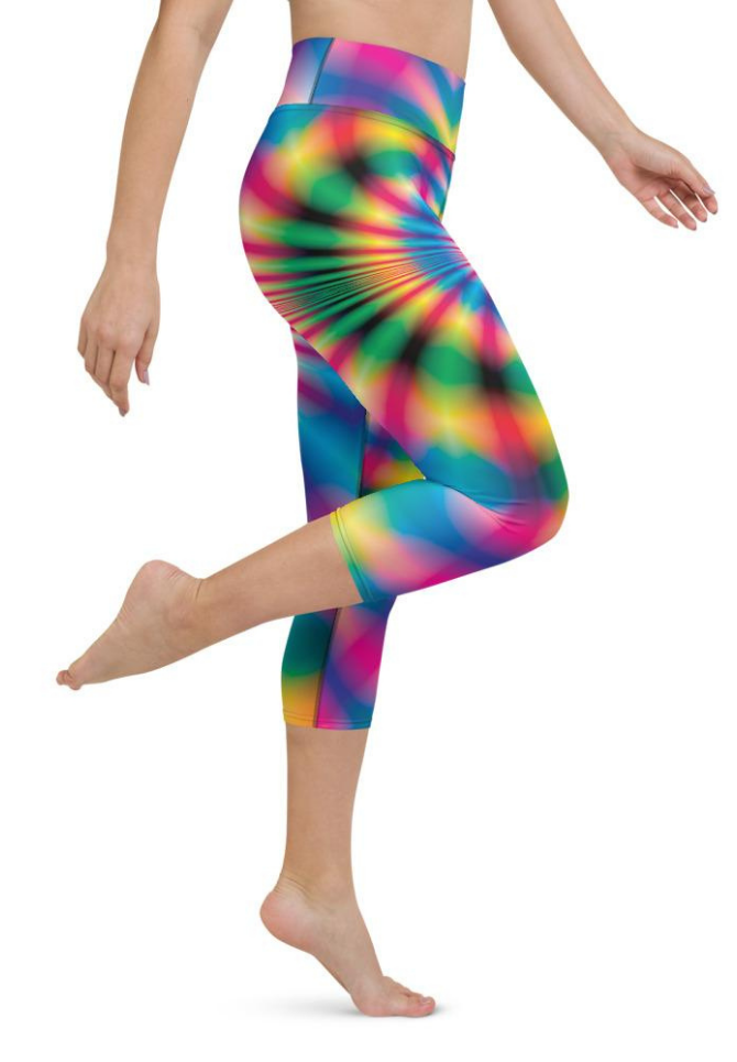 Psychedelic Rave Yoga Capris