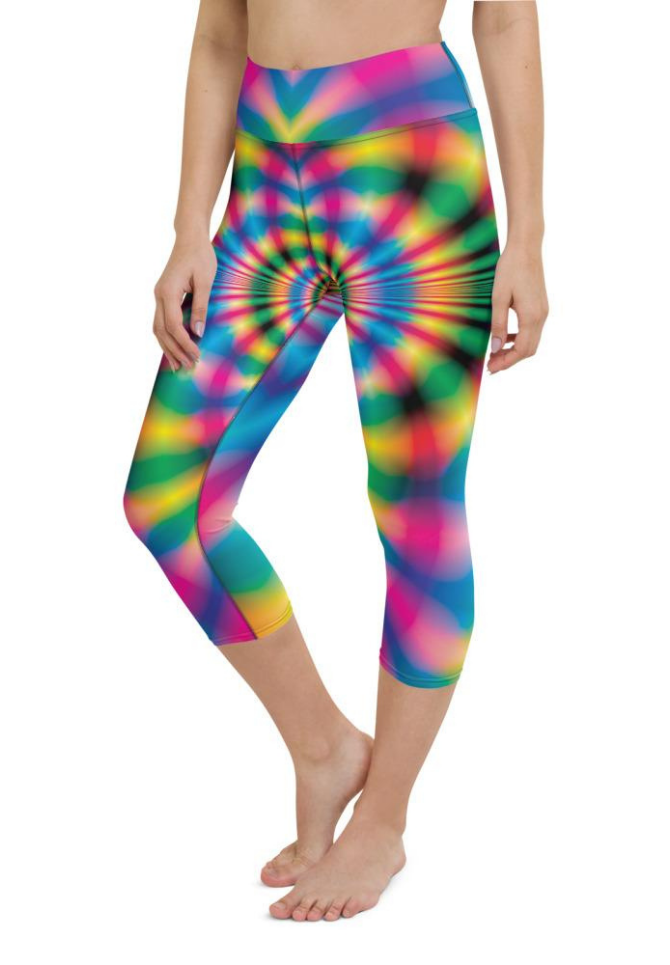 Psychedelic Rave Yoga Capris