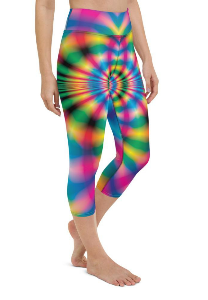 Psychedelic Rave Yoga Capris