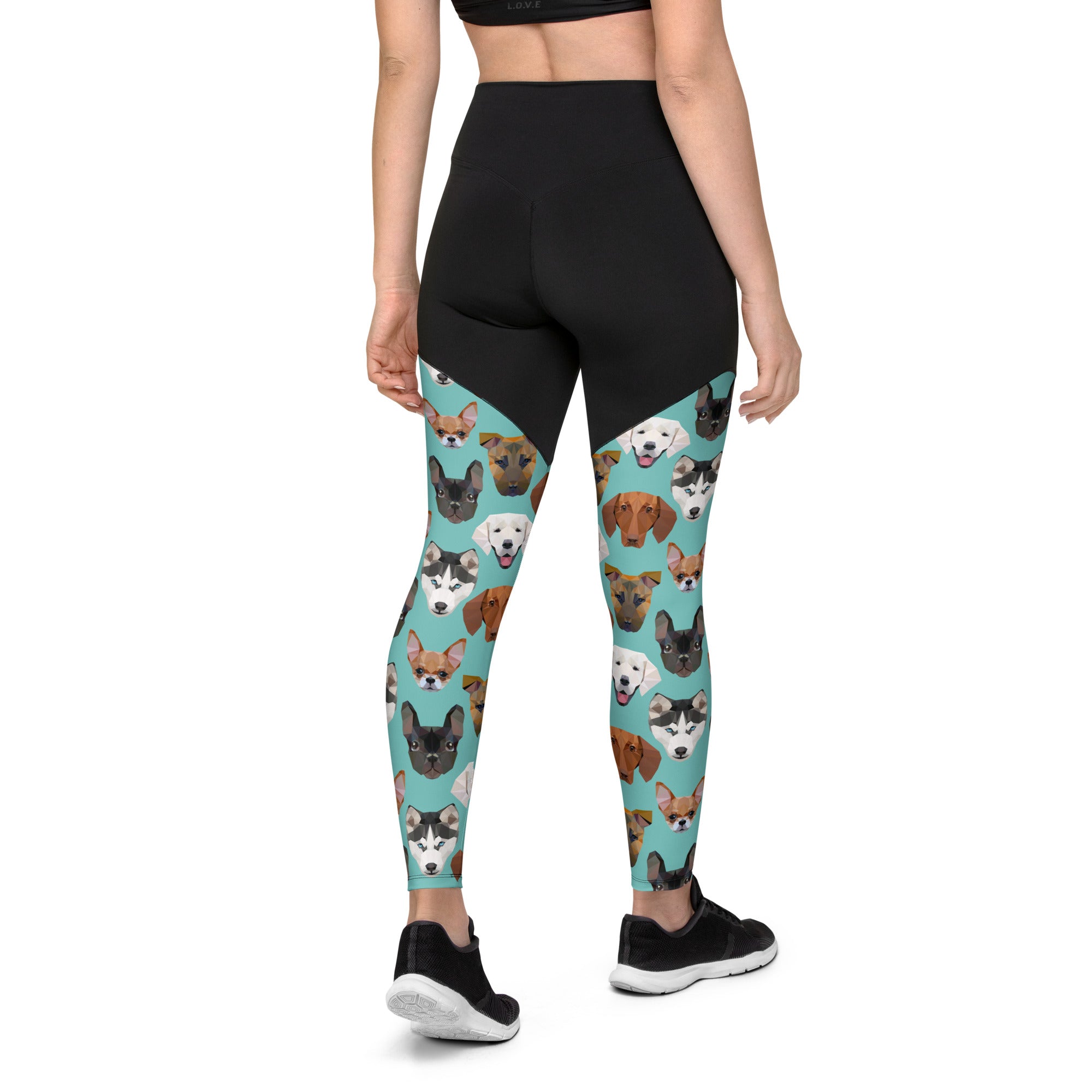 Pup Pattern Compression Leggings