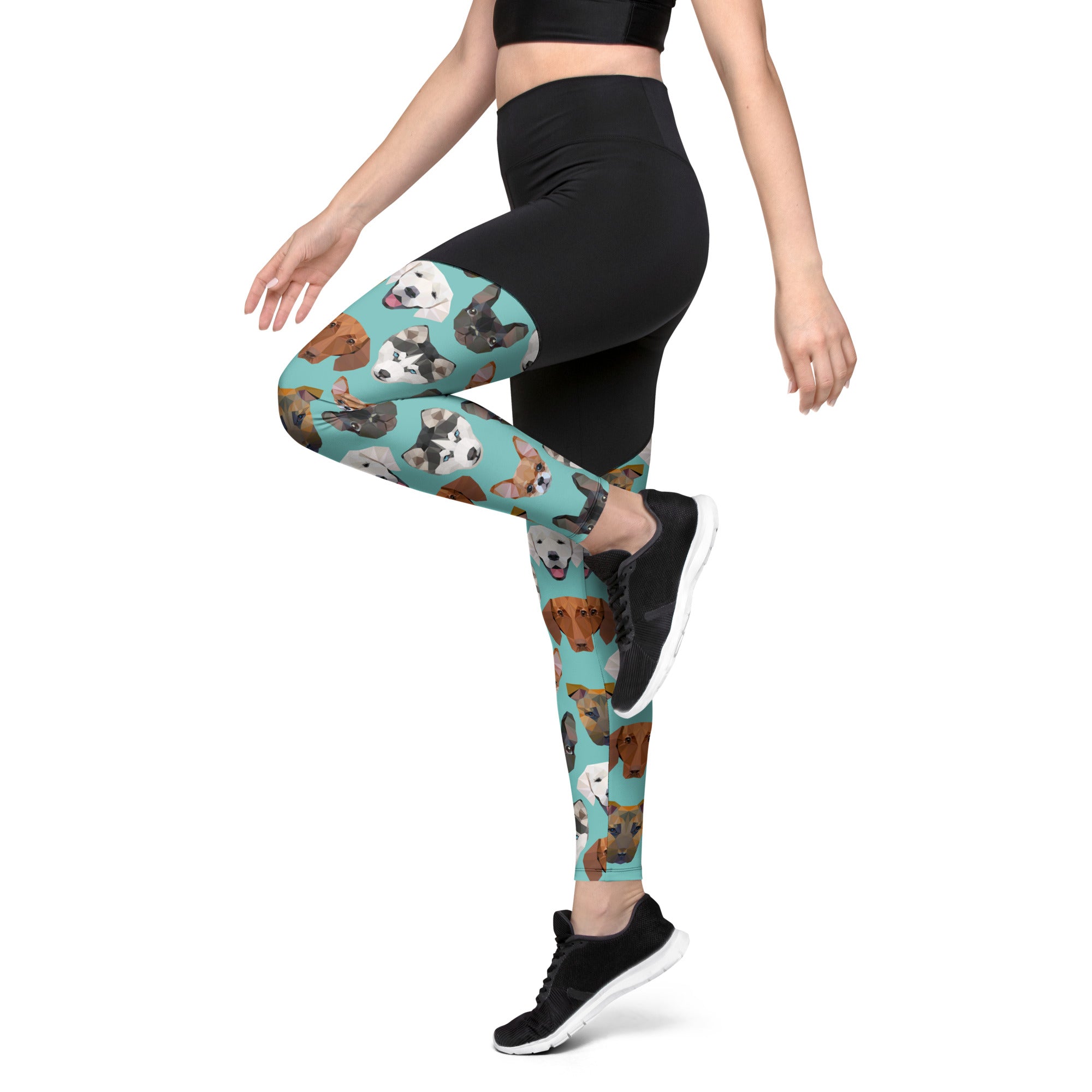 Pup Pattern Compression Leggings