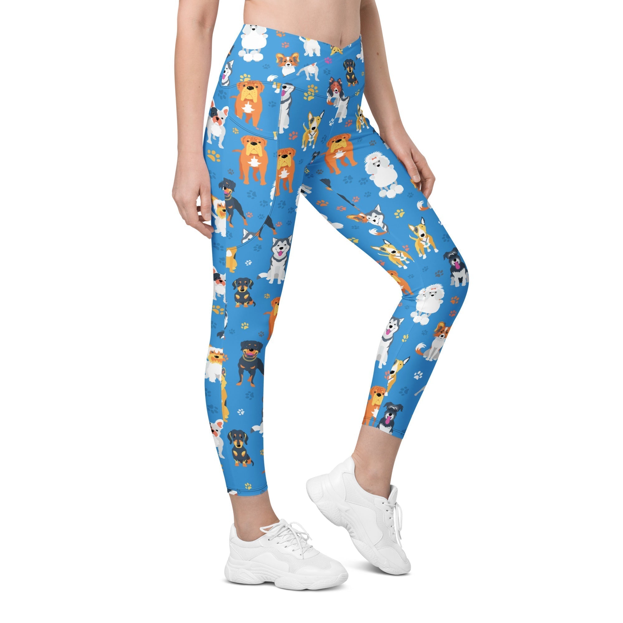 Puppies & Paws Crossover Leggings With Pockets