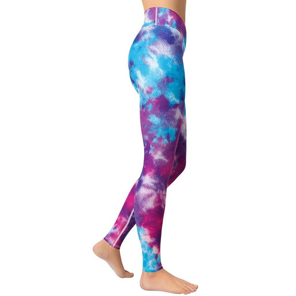 Purple Tie Dye Yoga Leggings
