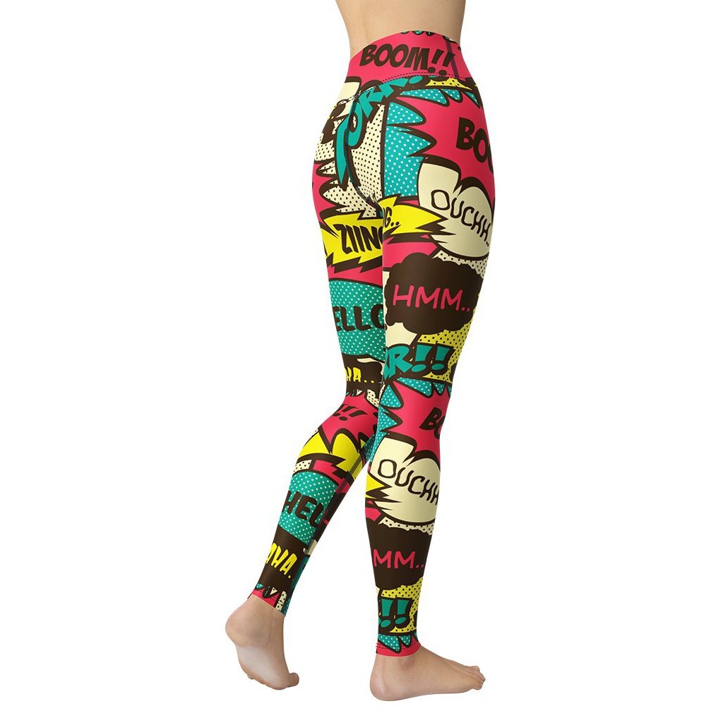 Retro Comic Book Yoga Leggings