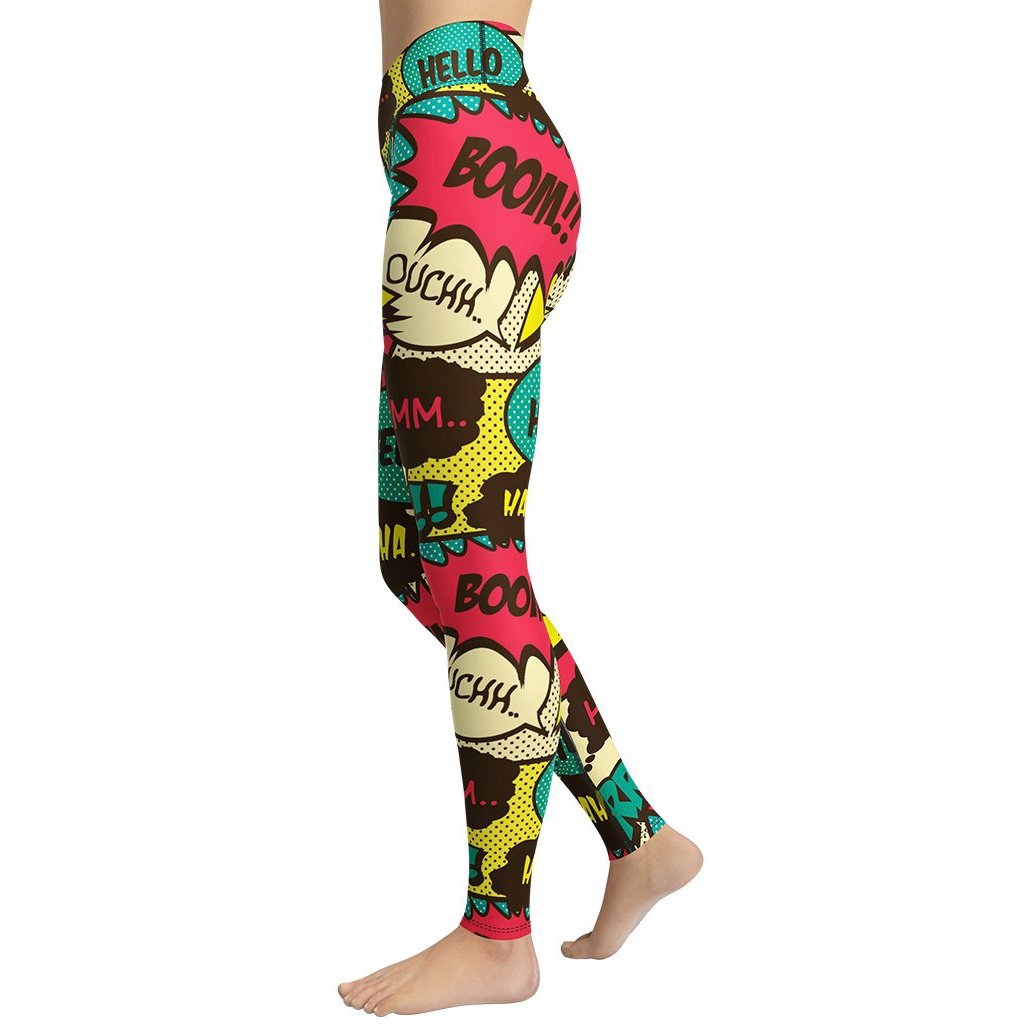 Retro Comic Book Yoga Leggings