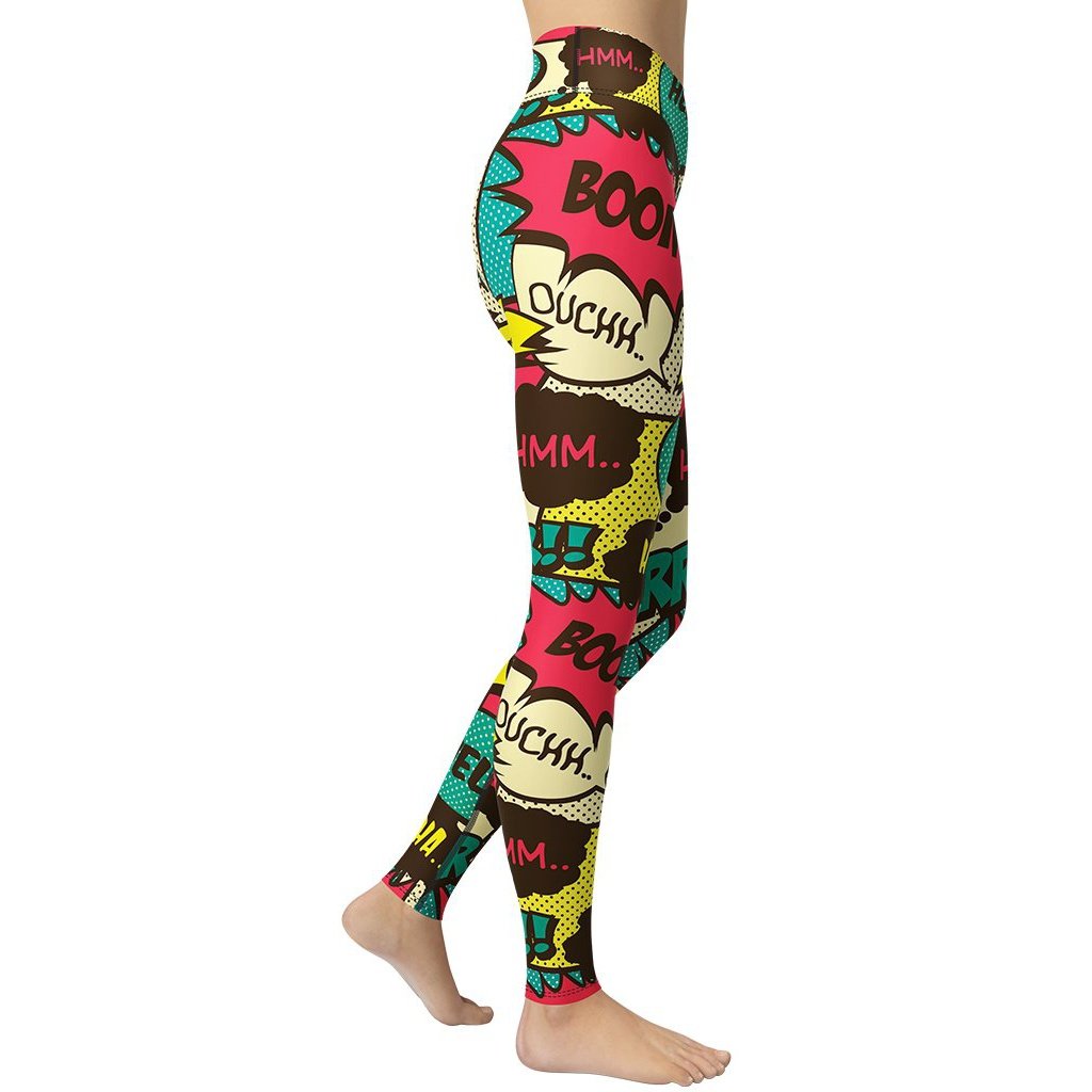 Retro Comic Book Yoga Leggings