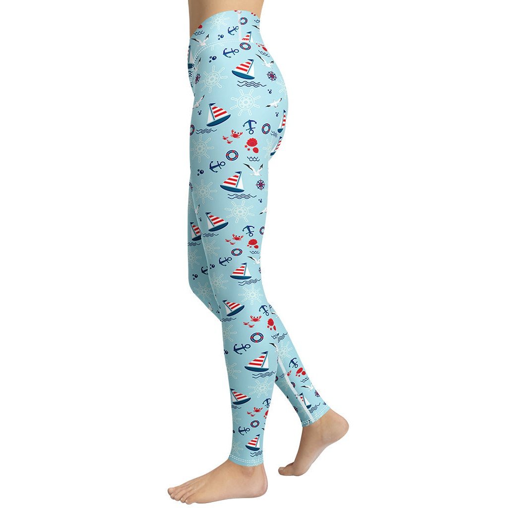 Sailing Boats Yoga Leggings