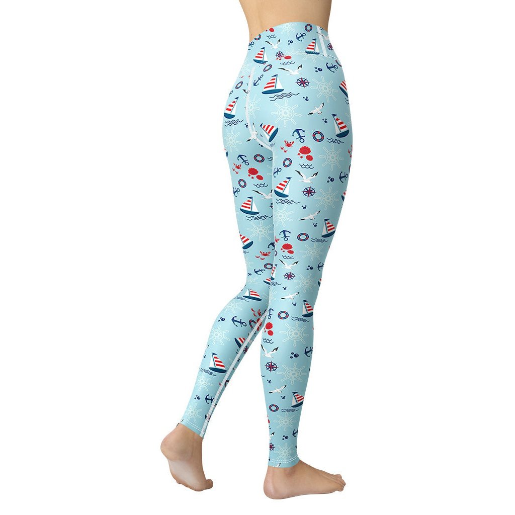 Sailing Boats Yoga Leggings