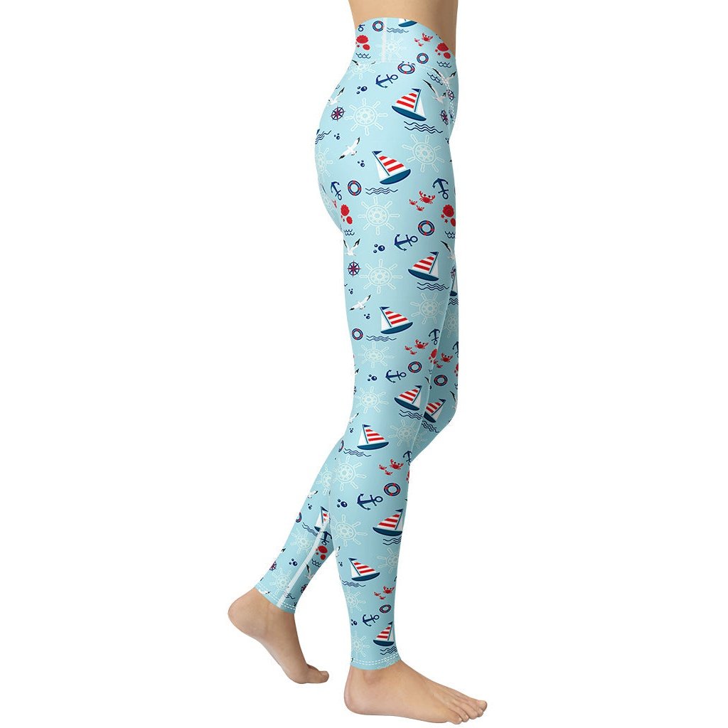 Sailing Boats Yoga Leggings