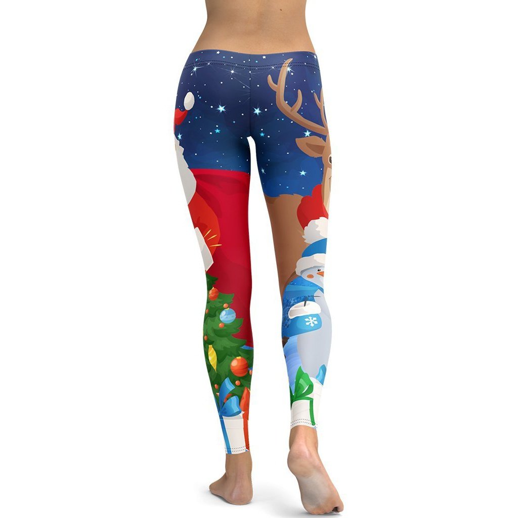 Santa Leggings - FiercePulse - Premium Workout Leggings - Yoga Pants