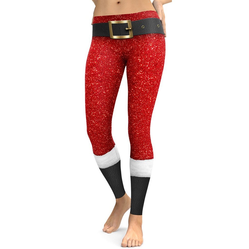 Stretchable Santa's Outfit Full Length Leggings