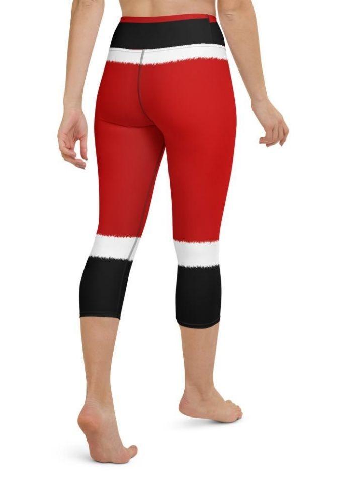 Santa's Simple Outfit Red Yoga Capris