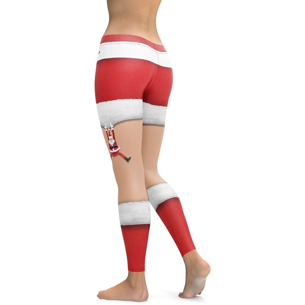 Santa Stockings Christmas Leggings - FiercePulse - Premium Workout Leggings - Yoga Pants