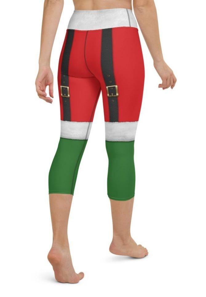 Santa Suspenders Yoga Capris