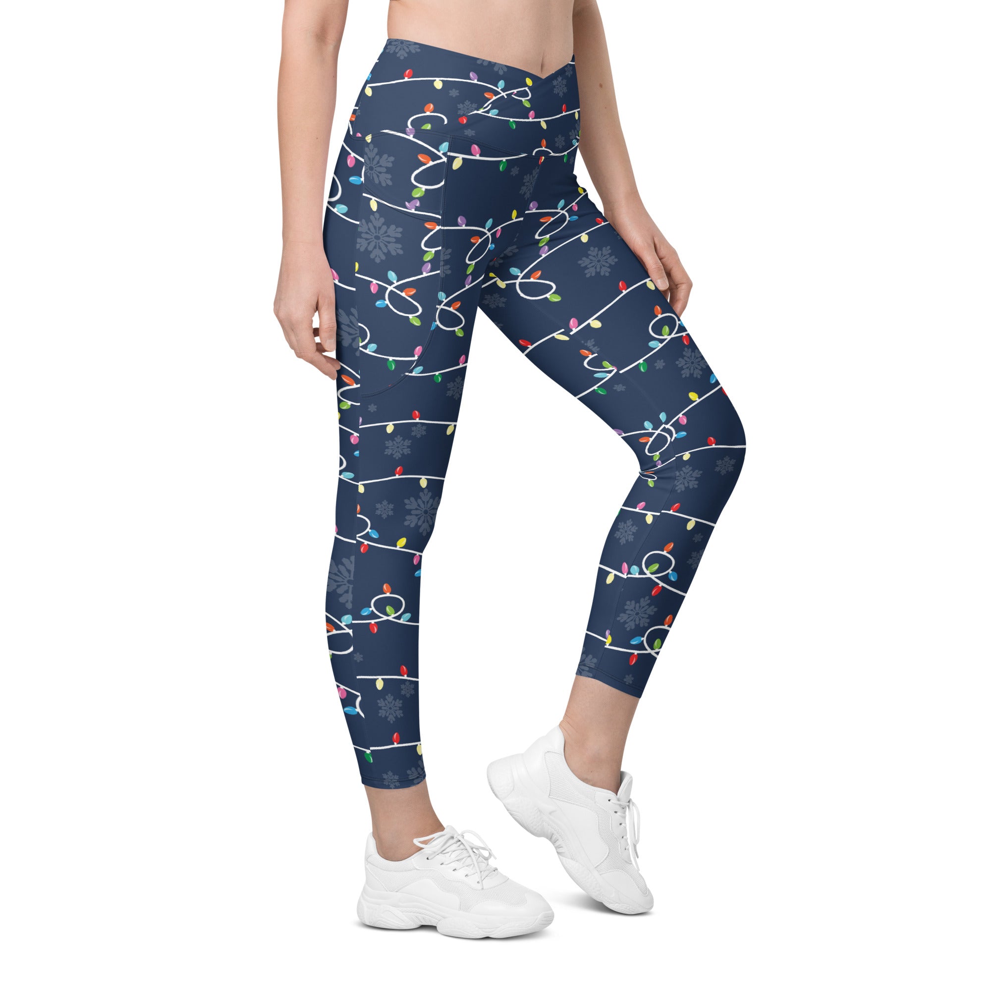 So Festive Christmas Crossover Leggings With Pockets