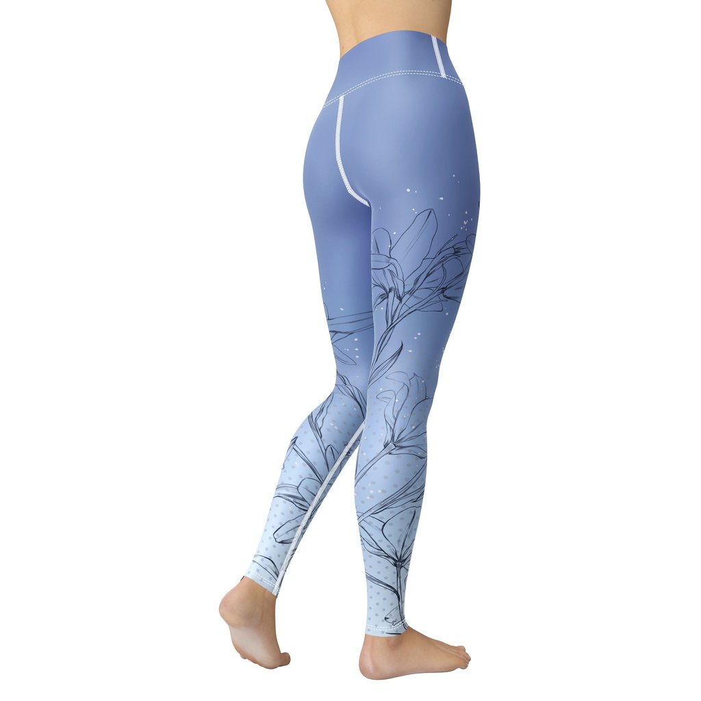 Soft Lilies Yoga Leggings