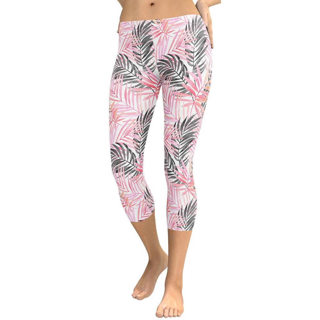 Soft Pink Tropical Capris