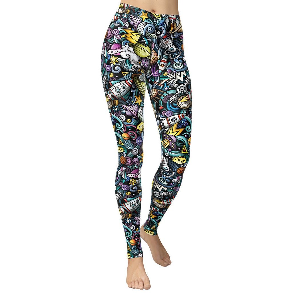Space Travel Yoga Leggings