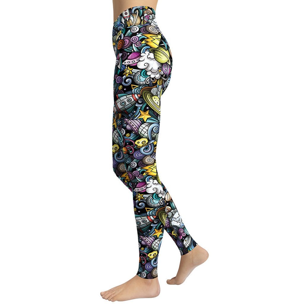 Space Travel Yoga Leggings