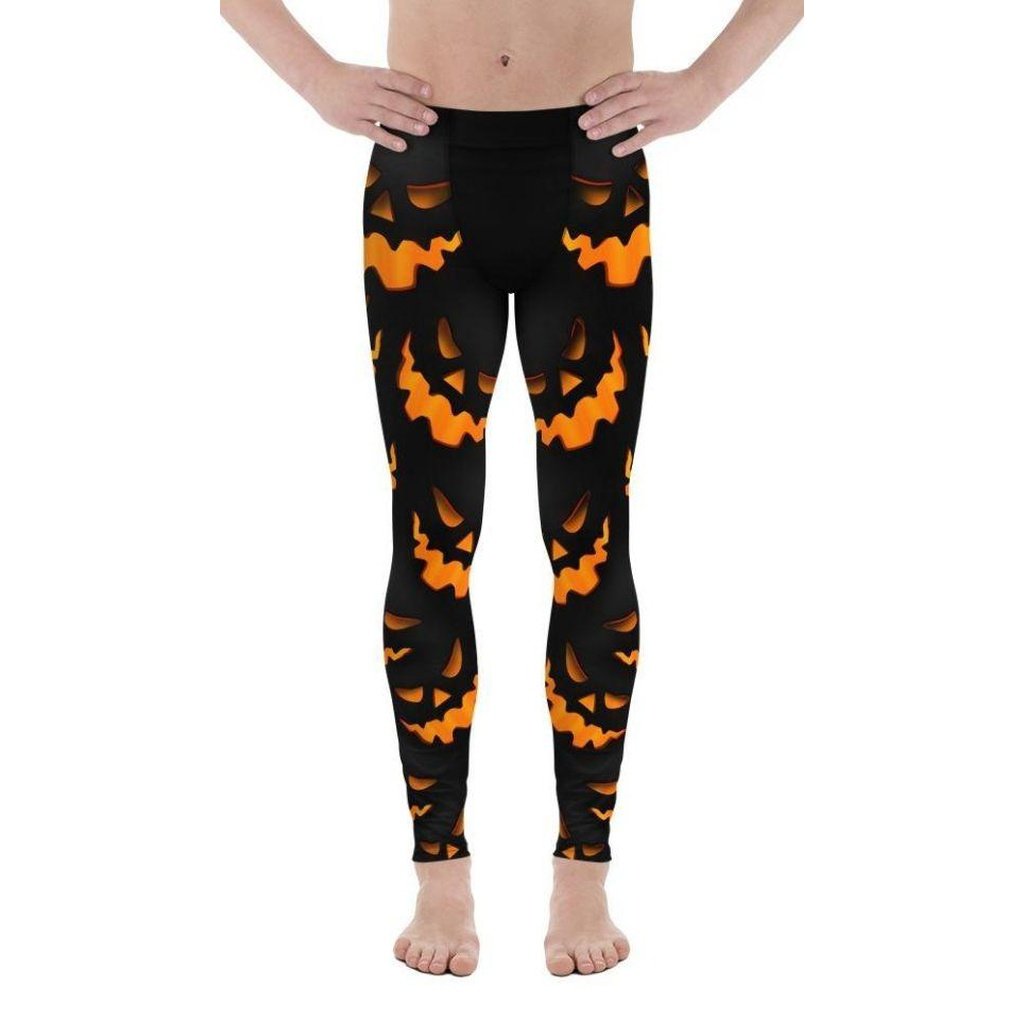 Spooky Halloween Pumpkin Men's Leggings