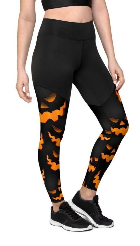 Spooky Pumpkin Compression Leggings
