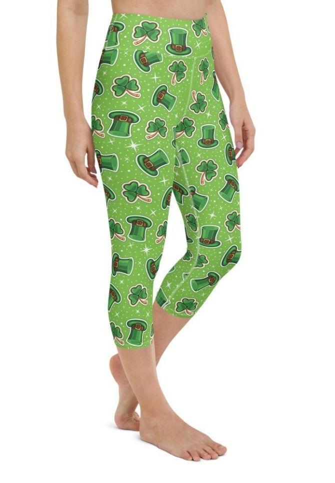 St. Patrick’s Day Pattern Yoga Capris