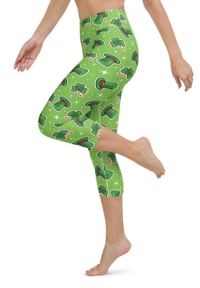 St. Patrick’s Day Pattern Yoga Capris