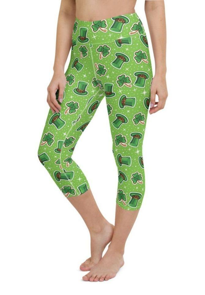 St. Patrick’s Day Pattern Yoga Capris