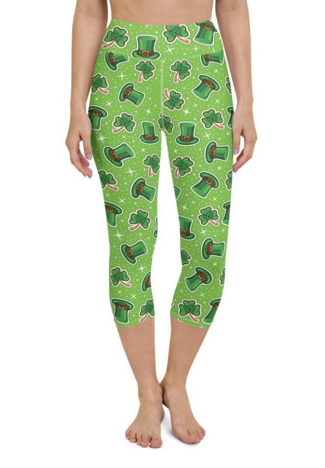 St. Patrick’s Day Pattern Yoga Capris