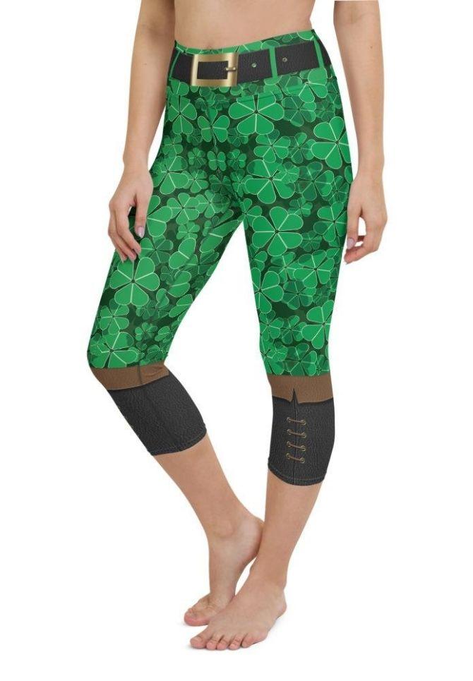 St. Patrick's Outfit Yoga Capris